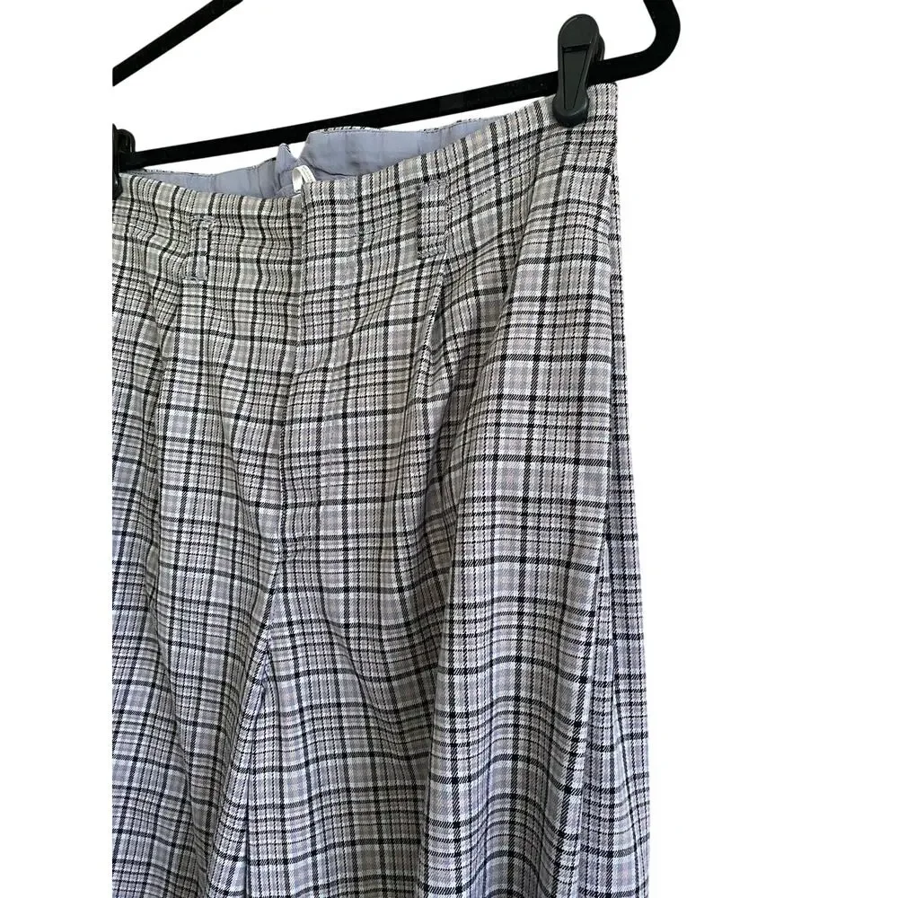 Free People Turning Point Plaid Barrel Trousers Size 6 - Picture 3 of 8